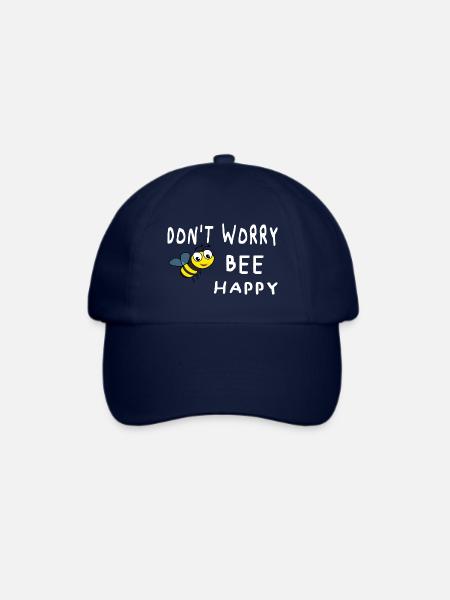 Don't worry be happy - Baseballkappe - Blau/Blau
