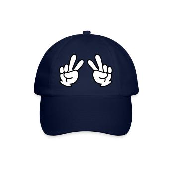peace hand 2 - Baseballkappe - Blau/Blau - Vorne