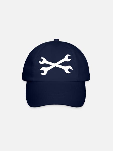 wrench, auto, tuning, workshop, unscrew - Baseball Cap - blue/blue