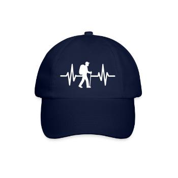 Herzschlag Wandern - Baseballkappe - Blau/Blau - Vorne