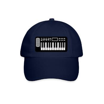 Synthesizer Keyboard Loud Techno DJ Music Party - Baseball Cap - blue/blue - Front