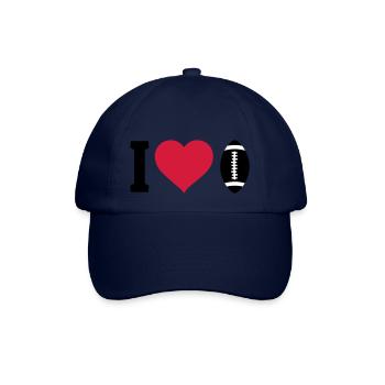 I love football J'aime le football - Casquette classique - bleu/bleu - Devant