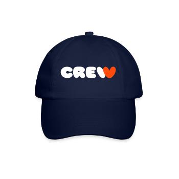 CREW - Du Coeur - Lettrage Blanc / Rouge - Casquette classique - bleu/bleu - Devant