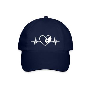 Climbing Sport Climber Heart - Baseball Cap - blue/blue - Front