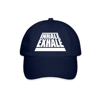 inhale exhale yoga Zitat - Baseballkappe - Blau/Blau - Vorne
