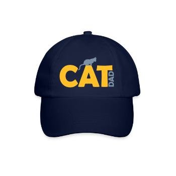 Cat Dad Logo Design - Baseballkappe - Blau/Blau - Vorne