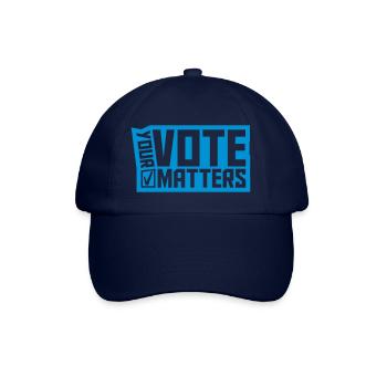 your vote matters Zitat - Baseballkappe - Blau/Blau - Vorne