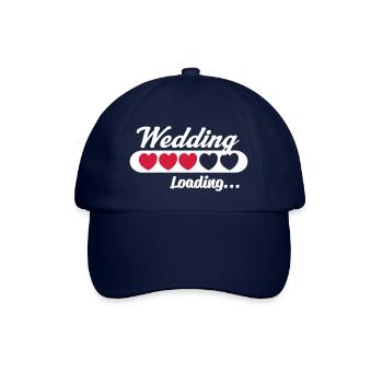 Wedding Loading_v2_heartb - Baseballkappe - Blau/Blau - Vorne