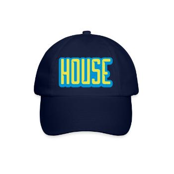 House Lettering Logo Design - Baseball Cap - blue/blue - Front