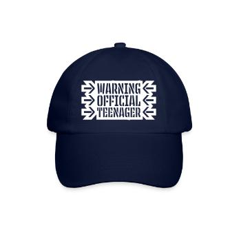 avertissement citation officielle d’adolescent - Casquette classique - bleu/bleu - Devant