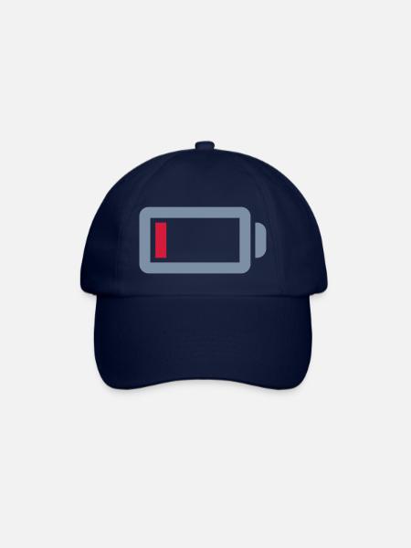 Kein Strom Batterie leer - Baseballkappe - Blau/Blau
