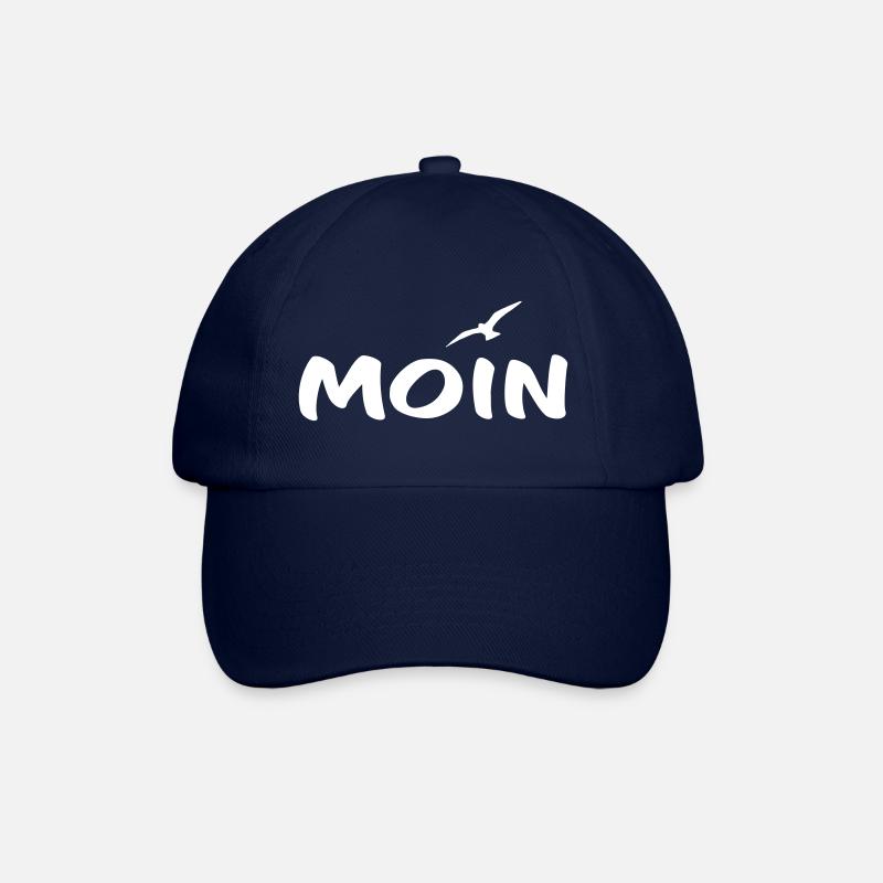 Moin mit Möwe weiß - Baseballkappe - Blau/Blau