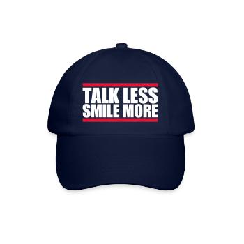 talk less smile more - Baseball Cap - blue/blue - Front