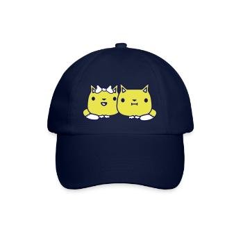 Two Cats Couple 2 Romantic Couple in Love - Baseball Cap - blue/blue - Front