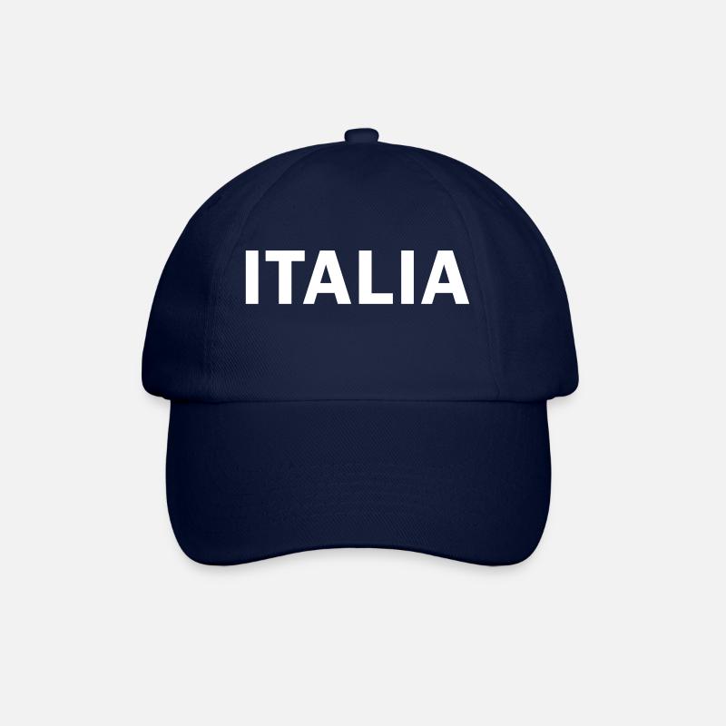 Italia Italien Schriftzug - Baseballkappe - Blau/Blau