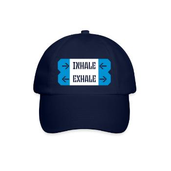 inhale exhale yoga Zitat - Baseballkappe - Blau/Blau - Vorne