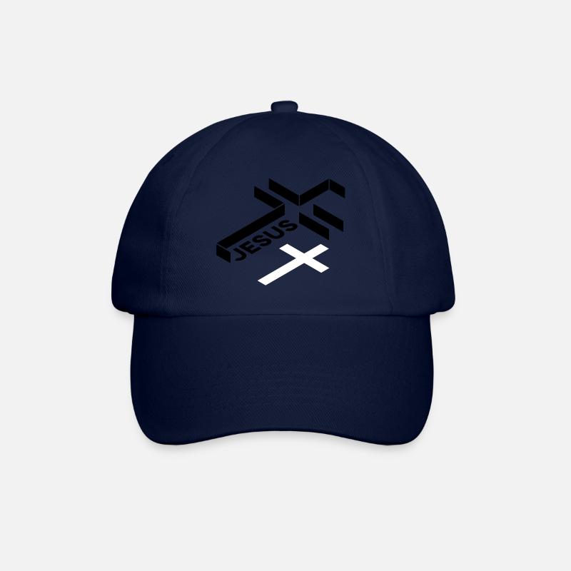 Jesus Kreuz - Baseballkappe - Blau/Blau