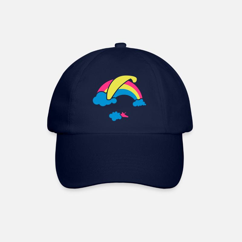 Rainbow & Clouds Paragliding - Baseball Cap - blue/blue
