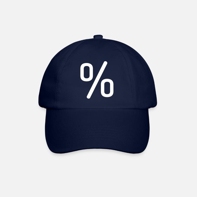 Prozent Symbol - Sonderzeichen - Baseballkappe - Blau/Blau