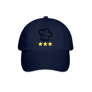 Chapeau de chef cuisinier 3 étoiles - Casquette classique - bleu/bleu - Devant