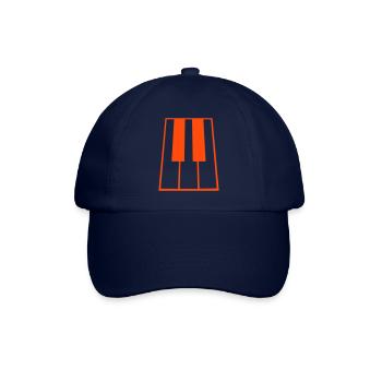 Piano Keys Instrument Playing Classical Music - Baseball Cap - blue/blue - Front
