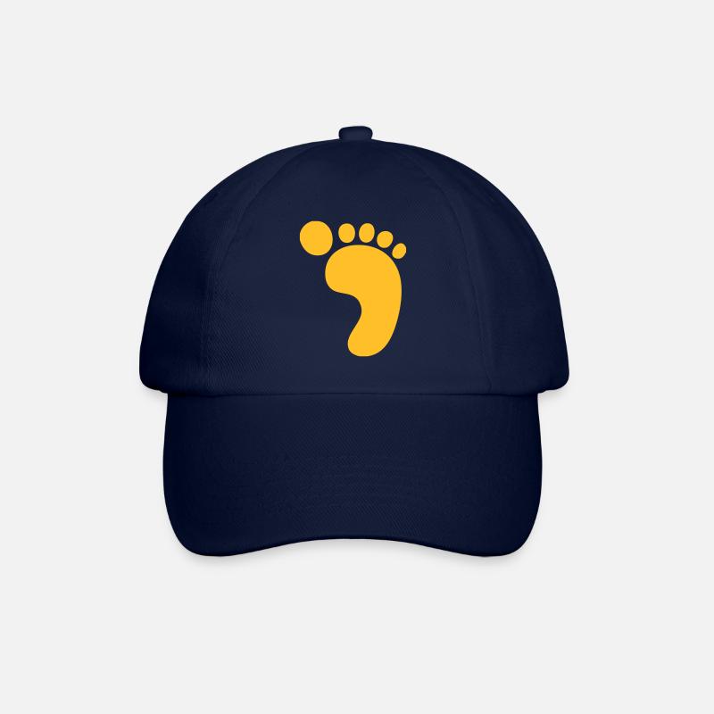 Großer Fußabdruck! - Baseballkappe - Blau/Blau