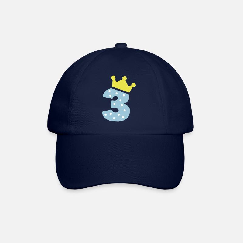 3 couronnes 3 anniversaire 3 ans - Casquette classique - bleu/bleu