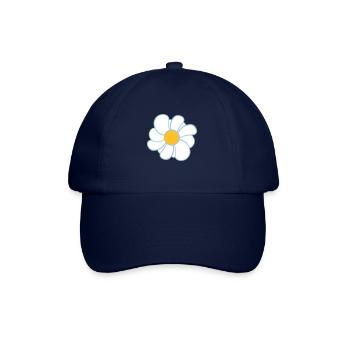 Marguerites blanches Fleurs Printemps Été Fleurs - Casquette classique - bleu/bleu - Devant