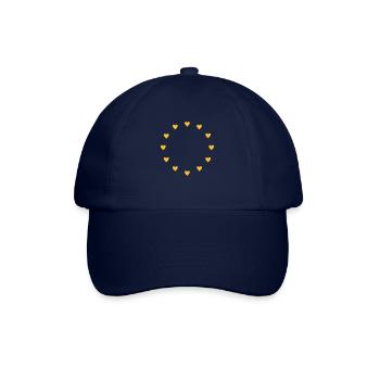 Europa Herzen, I love Europe, EU, Fahne, Flagge, - Baseballkappe - Blau/Blau - Vorne