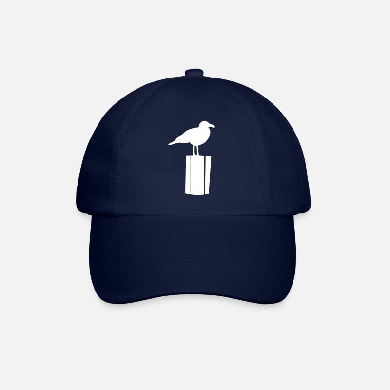 Möwe sitzend - Baseballkappe - Blau/Blau