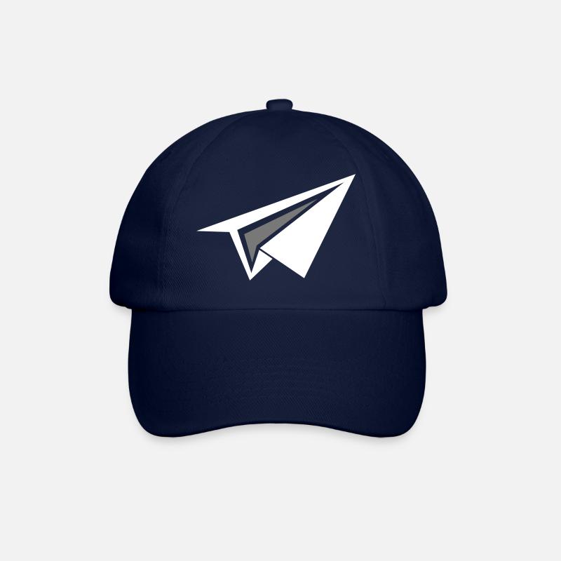 Papierflieger Flugzeug - Baseballkappe - Blau/Blau