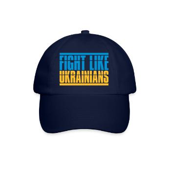fight like ukrainians quote - Baseball Cap - blue/blue - Front