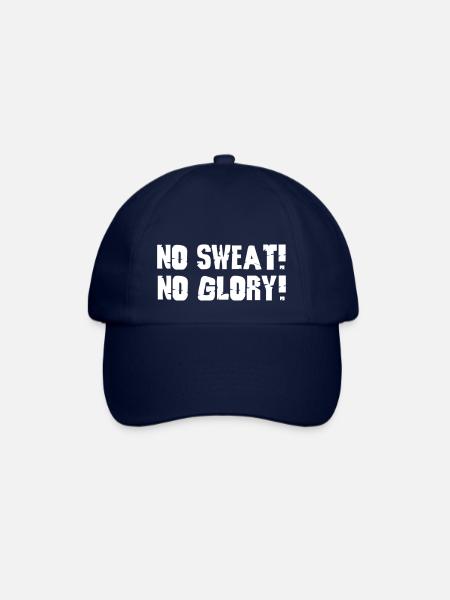 no sweat no glory - Baseball Cap - blue/blue
