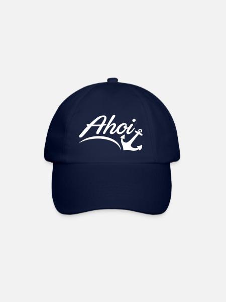 Ahoi Anker Herz Gruß Norddeutschland Hamburg Küste - Baseballkappe - Blau/Blau