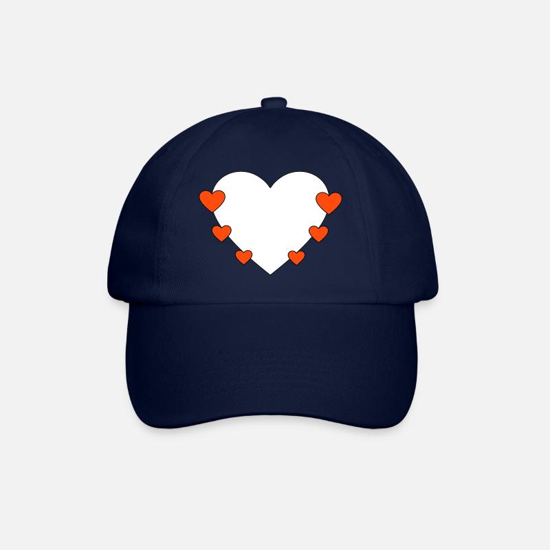 Cœur avec de petits cœurs - Casquette classique - bleu/bleu