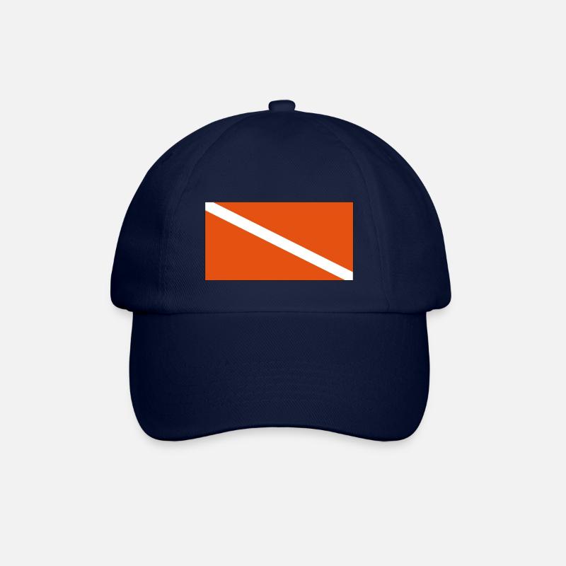 Taucherflagge AI - Baseballkappe - Blau/Blau