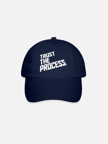 trust the process Zitat - Baseballkappe - Blau/Blau