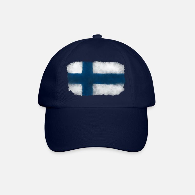 Finnland - Baseballkappe - Blau/Blau
