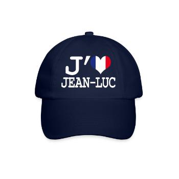 Ich liebe jean-luc - Baseballkappe - Blau/Blau - Vorne