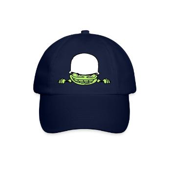 wand mauer gesicht kopf soldat tarnmuster krieg ar - Baseballkappe - Blau/Blau - Vorne