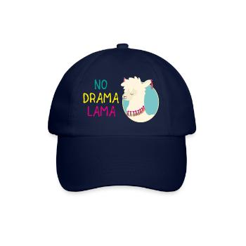 No Drama Lama - Baseballkappe - Blau/Blau - Vorne