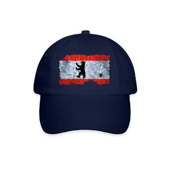 Berlin flag / flag vintage used look - Baseball Cap - blue/blue - Front