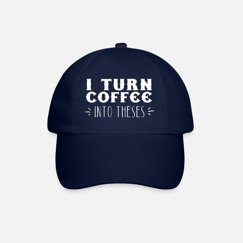 Je transforme le café en thèses - Casquette classique - bleu/bleu