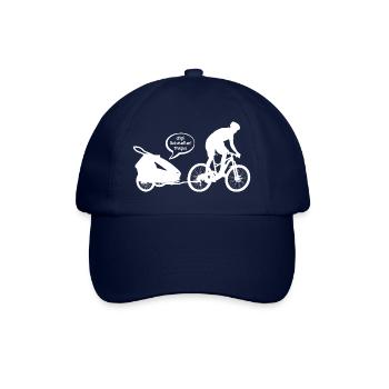 VTT Papa avec remorque de vélo Fête des Pères - Casquette classique - bleu/bleu - Devant