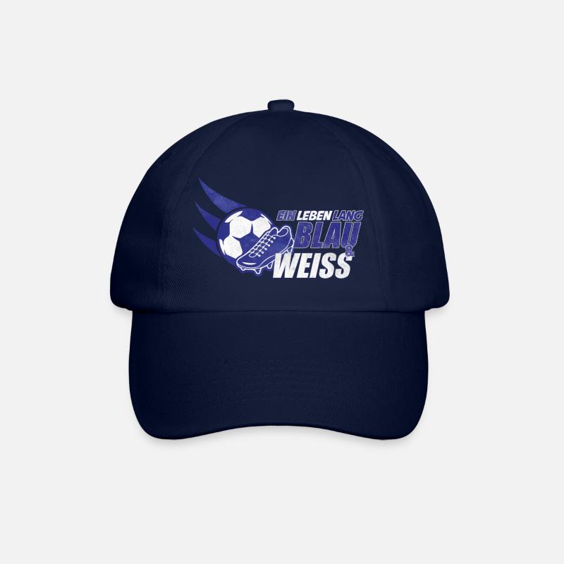 Blau & Weiss ein Leben Lang Geschenkidee - Baseballkappe - Blau/Blau