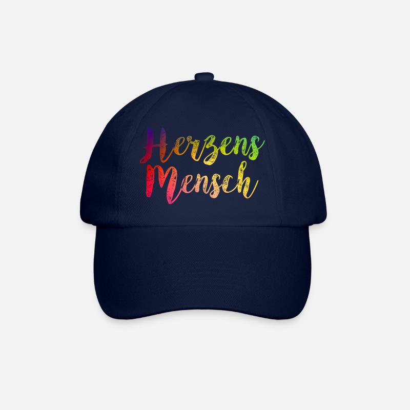 Herzens Mensch - Baseballkappe - Blau/Blau