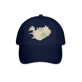 Map of Iceland - Baseball Cap - blue/blue - Front