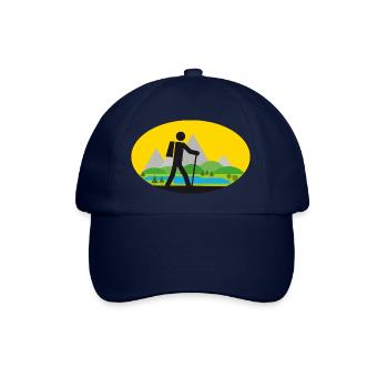 Hikers with landscape - Baseball Cap - blue/blue - Front