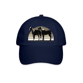 Pferde - Baseballkappe - Blau/Blau - Vorne