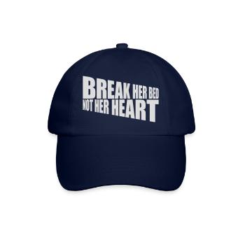 break her bed Zitat - Baseballkappe - Blau/Blau - Vorne